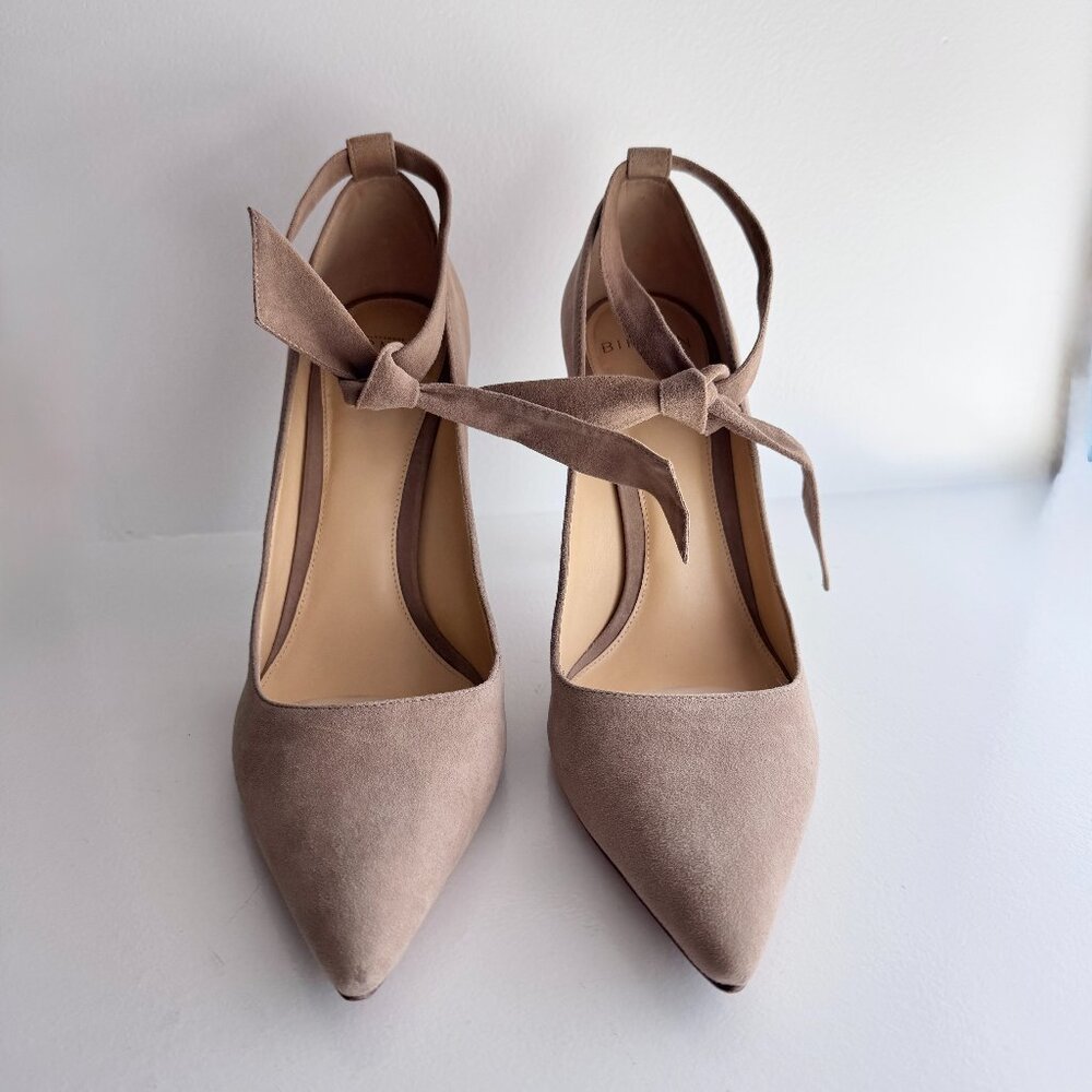 Alexandre Birman Suede T-Strap Pumps Heels Size 38.5 Designer - Picture 2 of 14